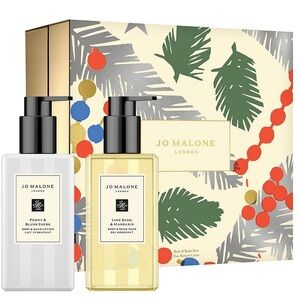 Jo Malone Bath & Body Set: Lime Basil & Mandarin Wash Peony & Blush Suede Lotion